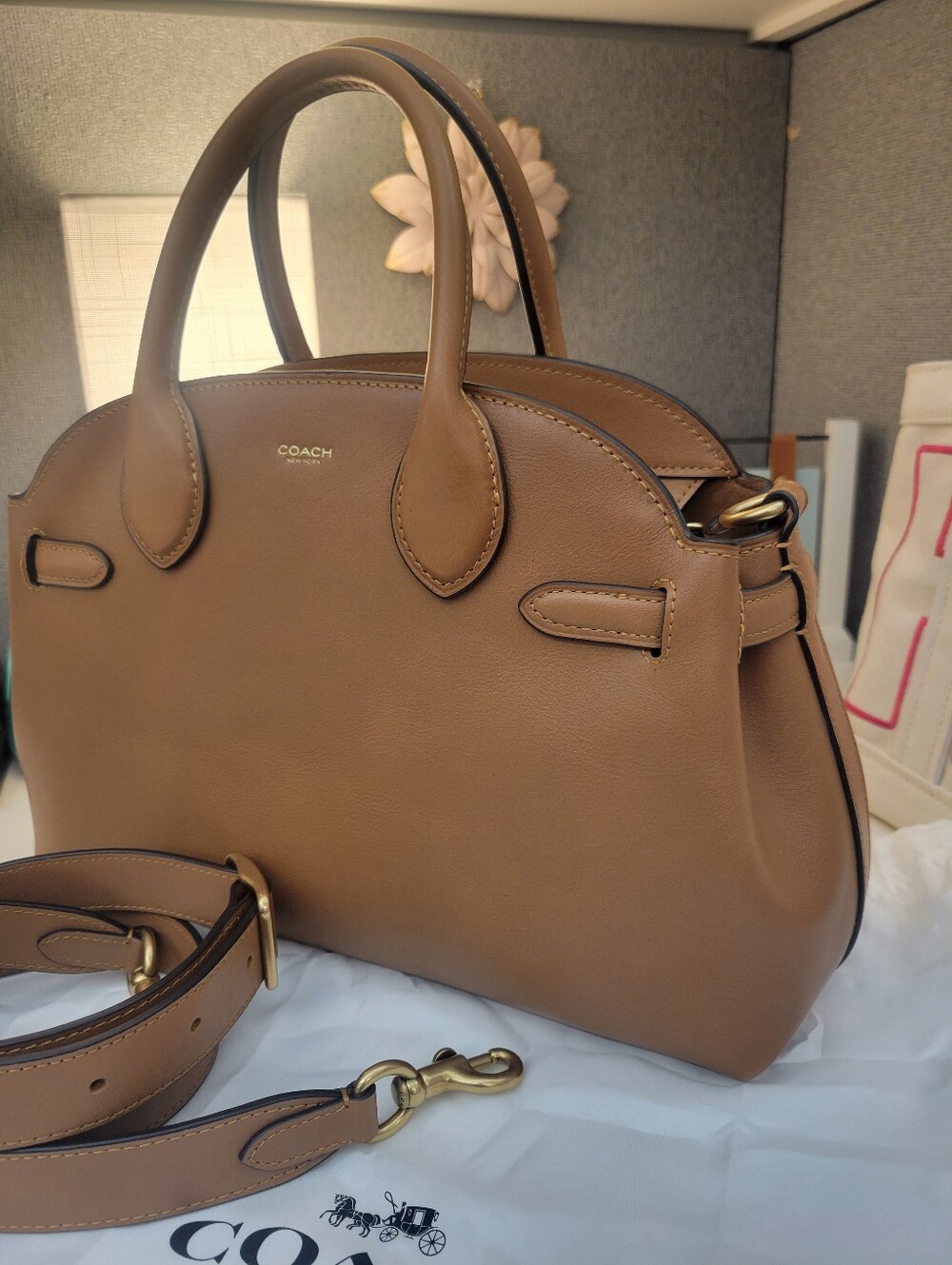 Coach Soft Empire 28 in Honey Brown - Picture 2 of 13
